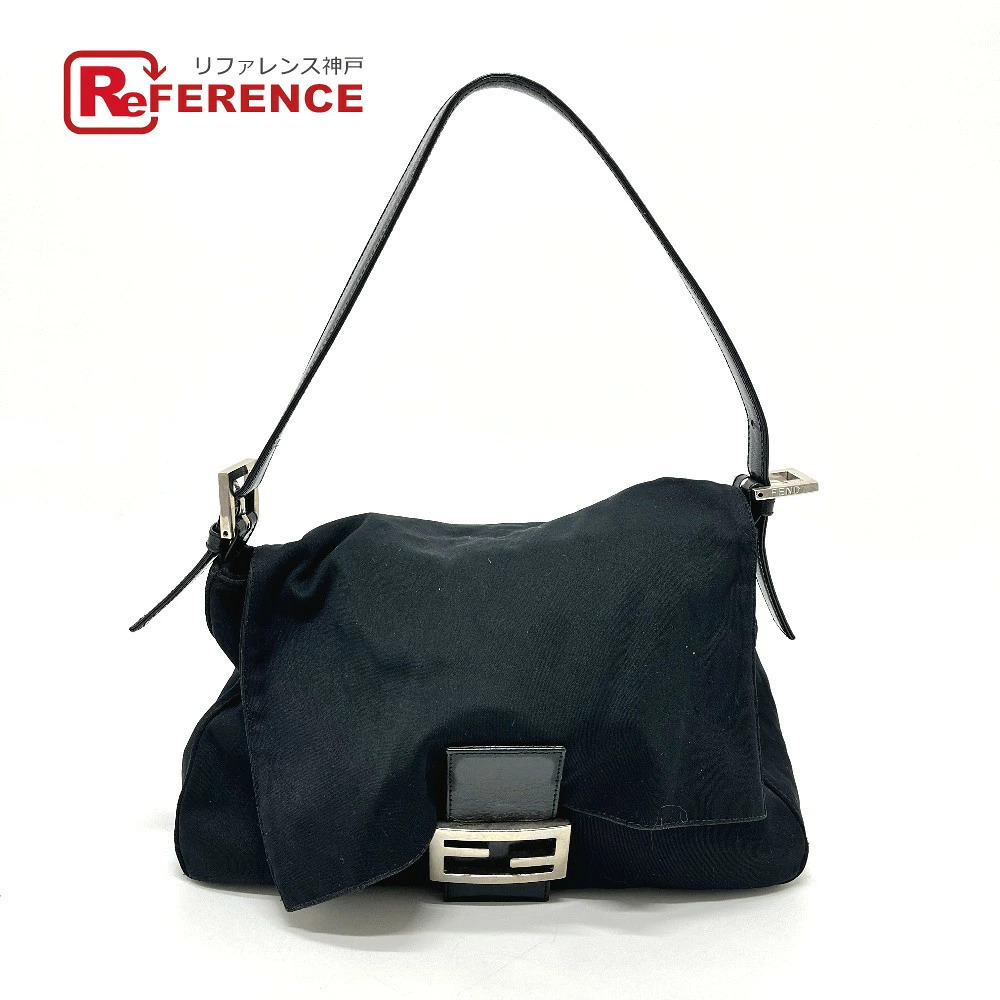 Fendi FF Mamma Bucket shoulder bag flap Handbag black